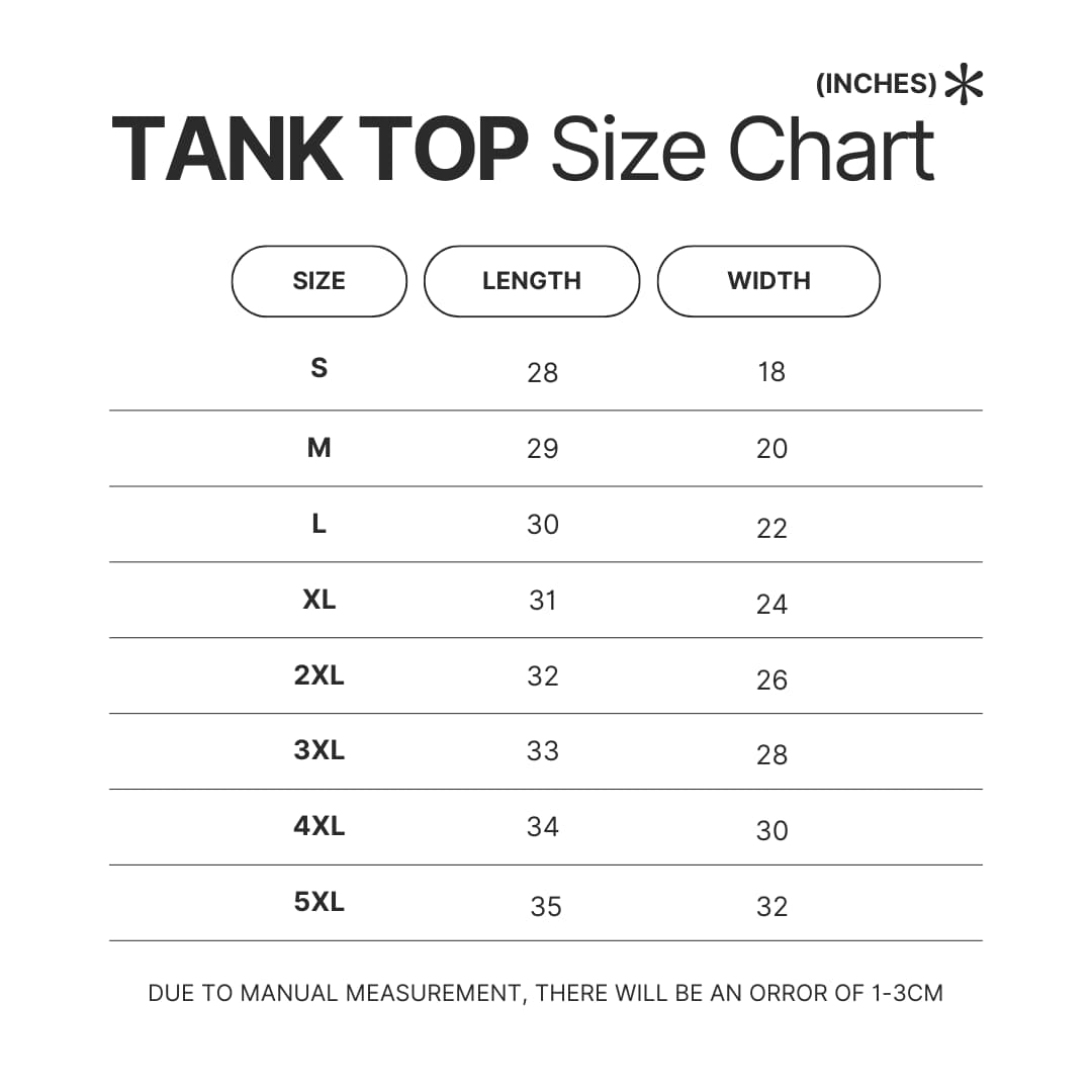 Tank Top Size Chart - The Walking Dead Shop
