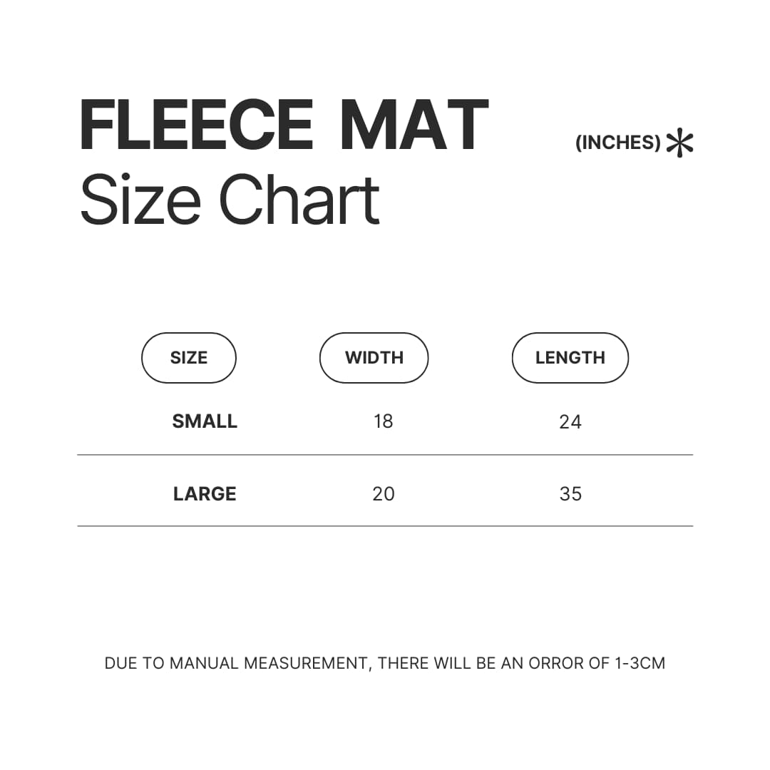Fleece Mat Size Chart - The Walking Dead Shop
