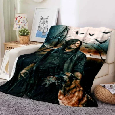 The Walking Dead Red Warning Blanket