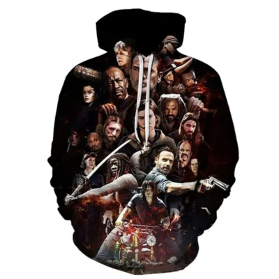 The Walking Dead Horror 3D Print Hoodie