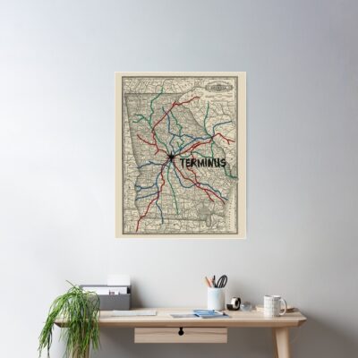 Alternative view of Terminus Map Poster