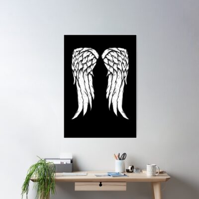 Alternative view of Daryl Dixon Wings Zombie Poster