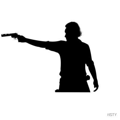 Alternative view of Rick Grimes Aiming Revolver Tote Bag