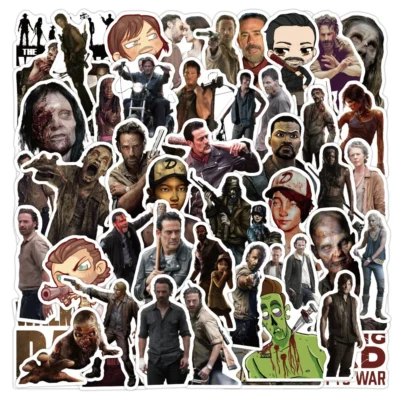 Alternative view of 10/30/50PCS TV series The Walking Dead Cartoon Sticker