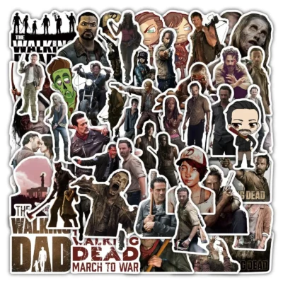 50PCS TV series The Walking Dead Cartoon Cool Graffiti Sticker