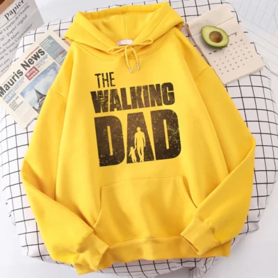 Alternative view of The Walking Dad Printing Men Hoodie