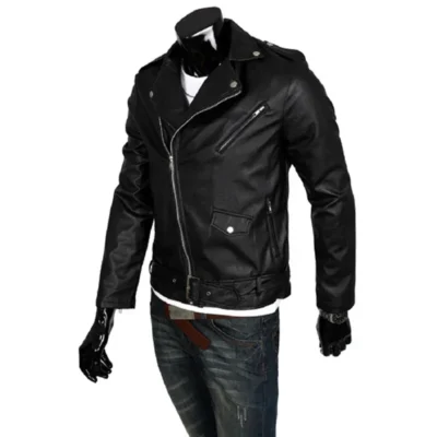 Alternative view of The Walking Dead Negan Black PU Leather Jacket Dead City Cosplay
