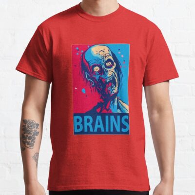 Alternative view of Brains Zombie The Walking Dead T-Shirt