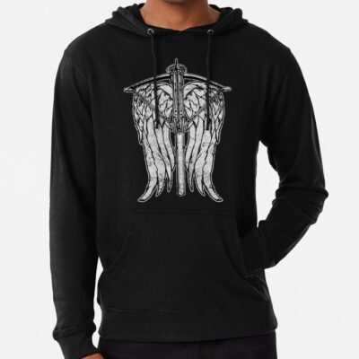 Angel Wings And Crossbow Dirty Hoodie