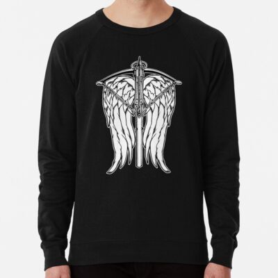 Angel Wings And Crossbow Clean Sweatshirt