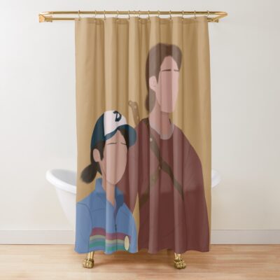 The Walking Dead Game Season 2 Clementine And Luke Fan Art Shower Curtain